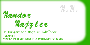 nandor majzler business card